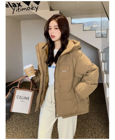 Thicken Warm Parkas Women Long Sleeve Pockets Zippers Down Short Coats Female 2022 New Winter Jacket for Women Outwear $76.51...