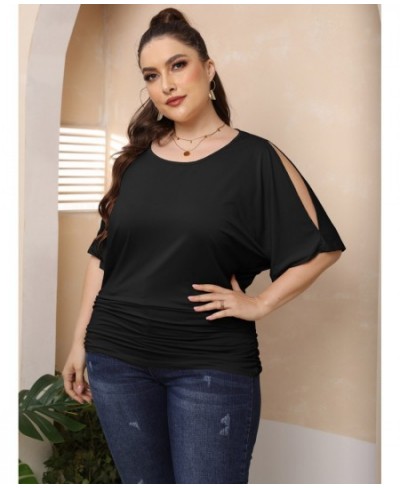 2022 New Women Plus Size T-Shirt Short Sleeve Summer Clothes Solid O-Neck Plussize Big Large Clothing Top Streetwear $36.66 -...