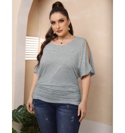 2022 New Women Plus Size T-Shirt Short Sleeve Summer Clothes Solid O-Neck Plussize Big Large Clothing Top Streetwear $36.66 -...