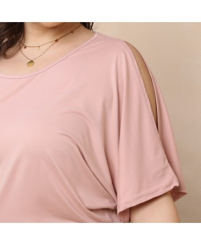 2022 New Women Plus Size T-Shirt Short Sleeve Summer Clothes Solid O-Neck Plussize Big Large Clothing Top Streetwear $36.66 -...