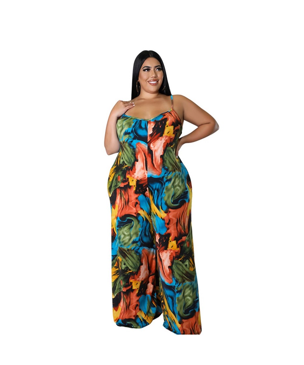 Plus Size Summer Outfits Jumpsuits Casual Sleeveless Jumpsuit Backless One Piece Ladies Jumpsuits Wholesale Bulk $50.18 - Plu...