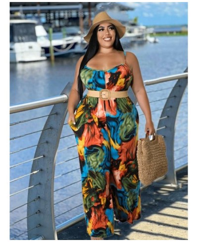 Plus Size Summer Outfits Jumpsuits Casual Sleeveless Jumpsuit Backless One Piece Ladies Jumpsuits Wholesale Bulk $50.18 - Plu...