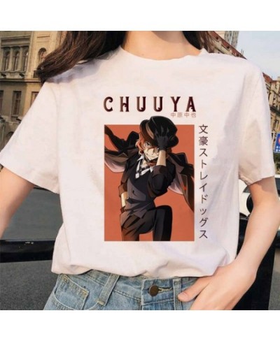 Bungou Stray Dogs Anime Funny Print Harajuku Top Women T-shirt Casual ladies basic O-collar Short Sleeved T-shirt Girl Drop $...