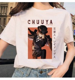 Bungou Stray Dogs Anime Funny Print Harajuku Top Women T-shirt Casual ladies basic O-collar Short Sleeved T-shirt Girl Drop $...