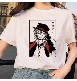 Bungou Stray Dogs Anime Funny Print Harajuku Top Women T-shirt Casual ladies basic O-collar Short Sleeved T-shirt Girl Drop $...