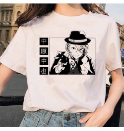 Bungou Stray Dogs Anime Funny Print Harajuku Top Women T-shirt Casual ladies basic O-collar Short Sleeved T-shirt Girl Drop $...