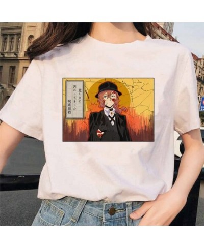 Bungou Stray Dogs Anime Funny Print Harajuku Top Women T-shirt Casual ladies basic O-collar Short Sleeved T-shirt Girl Drop $...