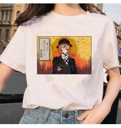 Bungou Stray Dogs Anime Funny Print Harajuku Top Women T-shirt Casual ladies basic O-collar Short Sleeved T-shirt Girl Drop $...