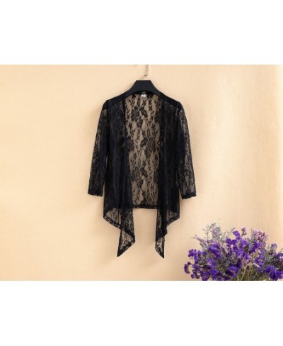 Women Shrug Summer Tops Ladies Half Sleeve Cropped Lace Bolero Formal Evening Party Elegant Slim Woman Clothes Open Front Coa...