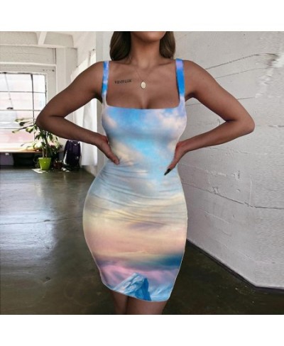 Gradient Dress Women Colorful Halter Sleeveless Art 3d Print Dizziness Bodycon Dress Womens Clothing Plus Size Beach $23.71 -...