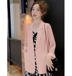 Women Solid Thin All-match Casual Preppy Style Long Sleeve Temperament Fashion Simple Solid Work Chic Vintage Blazers New $30...