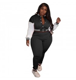 Tracksuit Women Plus Size Sets Sports Long Sleeve Baseball Jacket and Pants 2 Piece Suit Winter Outfits Wholesale $50.12 - Pl...