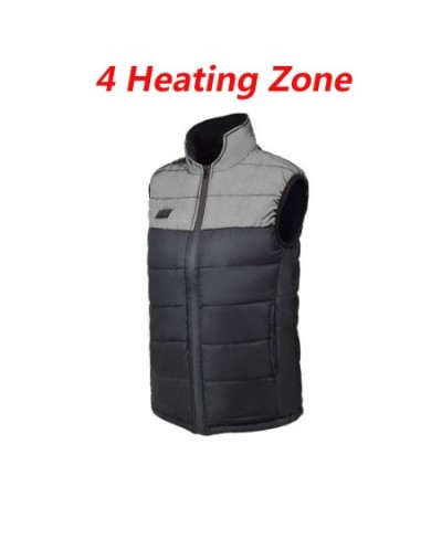 4 Zones Outdoor Heated Vest Men Women Heating Gillet Electric Intelligent Thermal Vest Jacket Waistcoat Sports Hiking Camping...