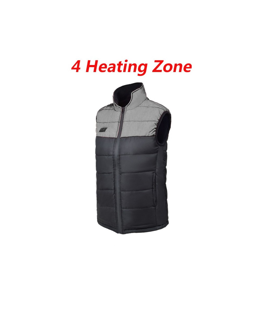 4 Zones Outdoor Heated Vest Men Women Heating Gillet Electric Intelligent Thermal Vest Jacket Waistcoat Sports Hiking Camping...