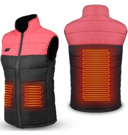 4 Zones Outdoor Heated Vest Men Women Heating Gillet Electric Intelligent Thermal Vest Jacket Waistcoat Sports Hiking Camping...