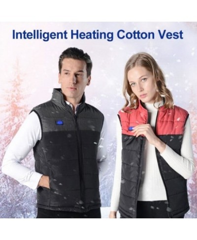 4 Zones Outdoor Heated Vest Men Women Heating Gillet Electric Intelligent Thermal Vest Jacket Waistcoat Sports Hiking Camping...