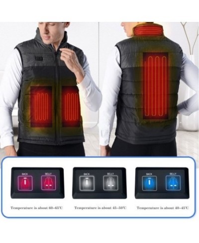 4 Zones Outdoor Heated Vest Men Women Heating Gillet Electric Intelligent Thermal Vest Jacket Waistcoat Sports Hiking Camping...