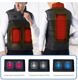 4 Zones Outdoor Heated Vest Men Women Heating Gillet Electric Intelligent Thermal Vest Jacket Waistcoat Sports Hiking Camping...