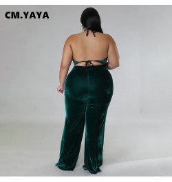 Plus Size Women Velvet High Waist Wide Leg Straight Pants 2023 Thick Warm Female Streetwear Fashion Long Chic Trousers $37.41...