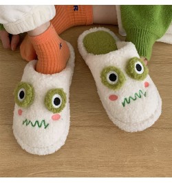 Women Faux Fur Slippers Cute Cartoon Frog Home Slipper Women Men Winter Warm Shoes Soft Plush Lovers Indoor House Floor Slide...