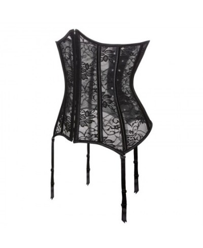 Plus S-6XL Lace Mesh Breathable Waist Clip Sexy Lingerie Body Shaper Black Waist Corset Women Slimming Belt Underbust Bustier...