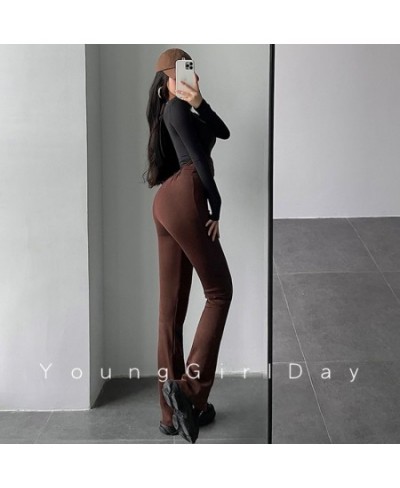 Sexy Fashion Bandage Halter Neck High Waist Slim Skinny Overalls Casual Flare Pants Women's Fashion Trousers Korean Women G9J...