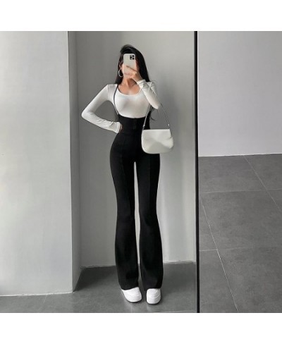 Sexy Fashion Bandage Halter Neck High Waist Slim Skinny Overalls Casual Flare Pants Women's Fashion Trousers Korean Women G9J...