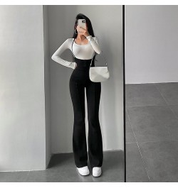 Sexy Fashion Bandage Halter Neck High Waist Slim Skinny Overalls Casual Flare Pants Women's Fashion Trousers Korean Women G9J...