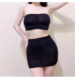 Mini Ultrashort Skirts See Through Sexy Skinny Nightclub Women Hip Folds Skirt Female Transparent Buttocks Porn Allure Clothi...