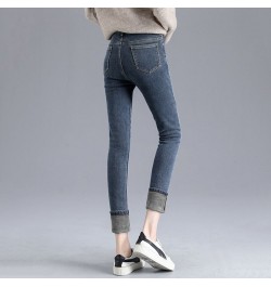 Winter Thicken Warm Pencil Jeans High Waist Stretch Skinny Denim Trousers Vintage Fleece Oversized Vaqueros Pantalones De Muj...