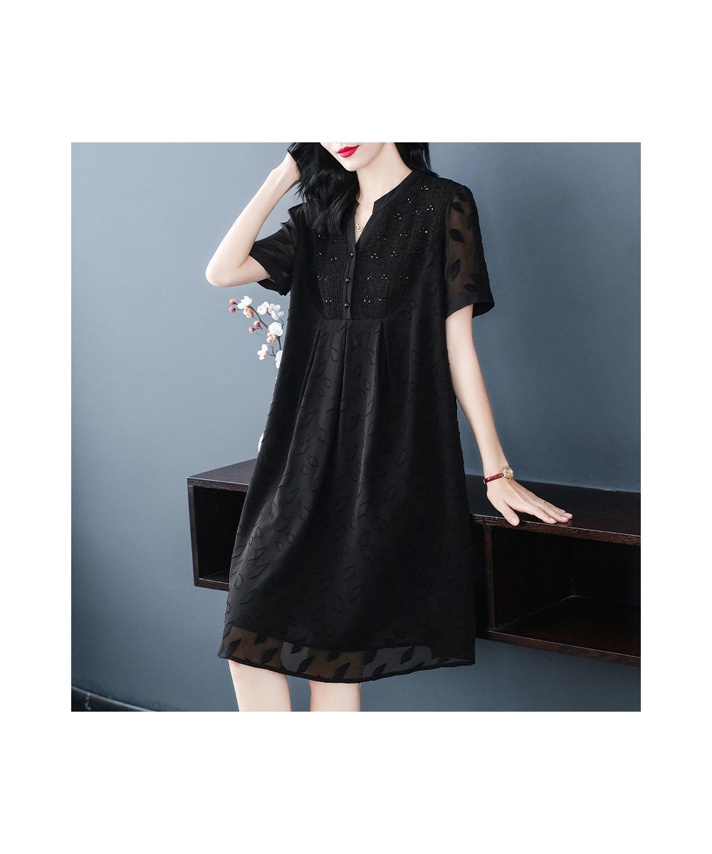 Elegant Fashion Black Temperament Hollow Midi Dress New Summer Dress Women 2022 Office Lady LGrace Vestidos Embroidered Flare...