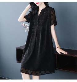 Elegant Fashion Black Temperament Hollow Midi Dress New Summer Dress Women 2022 Office Lady LGrace Vestidos Embroidered Flare...