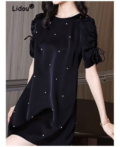 Elegant Fashion Black Temperament Hollow Midi Dress New Summer Dress Women 2022 Office Lady LGrace Vestidos Embroidered Flare...