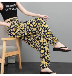 Polka Dot Wide-Leg Pants Women's Summer Sunscreen Anti-Mosquito Beach Trousers Cotton Silk Bloomers Female Loose Harem Pants ...