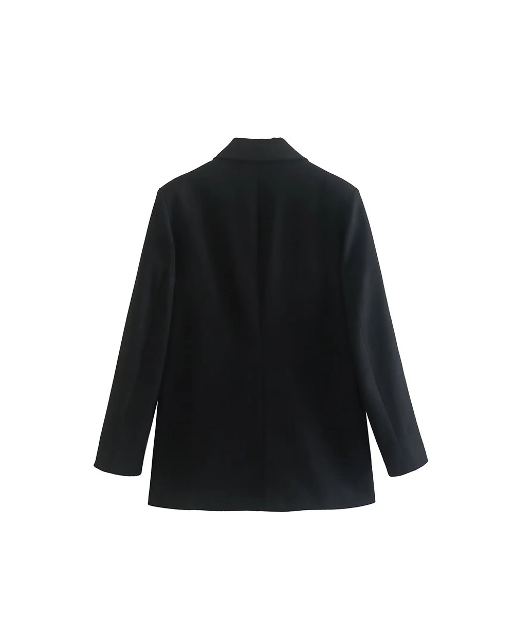 Blazer Women Double Breasted Fashion Woman Blazer 2022 Notched Office Lady Blazer Jackets Solid Korea Style Outwears $56.54 -...