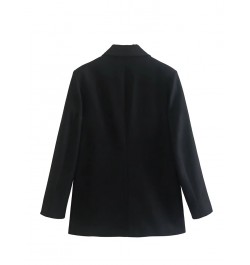 Blazer Women Double Breasted Fashion Woman Blazer 2022 Notched Office Lady Blazer Jackets Solid Korea Style Outwears $56.54 -...