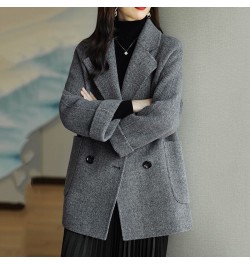 2022 Autumn Winter Elegant Cashmere Windbreaker Coat Women's Double Breasted Casual Trench Ladies Loose Trench Coat $77.22 - ...