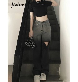 Summer New Sweet Cool Hole Women's Jeans Korean Straight Slim Fashion Pants Female Youthful Light Casual Jeans Woman $46.30 -...