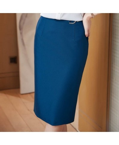 Spring Summer Korean Slim Knee Length High Waist Elegant Office Long Skirts Women Oversized Occupation Pencil Skirt $58.51 - ...