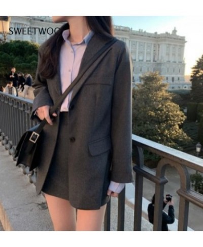 2023 Retro Solid Blazer Set Single-breasted Coat& Pencil Skirt 2 Pieces Skirt Suit Female Office Ladies Blazer Suit $104.89 -...