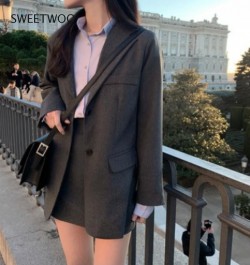 2023 Retro Solid Blazer Set Single-breasted Coat& Pencil Skirt 2 Pieces Skirt Suit Female Office Ladies Blazer Suit $104.89 -...