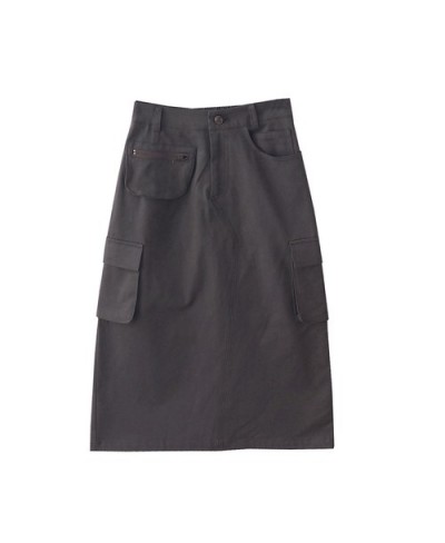 High Wasit Pockets Cargo Skirts Women Japanese Casual Vintage Aesthetic Vintage Skirt Slim-fit Y2k Saia Feminina Faldas $35.8...
