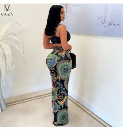 2022 Young Sexy One Off Shoulder Sleeveless + Long Wide Leg Pants Slim Women 2 Piece Set Women Wear $36.68 - Suits & Sets