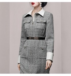 Autumn Winter Woman Long Trench Coat Fashion Korean Office OL Casual Elegant Women's Woolen Tweed Windbreaker $81.18 - Jacket...