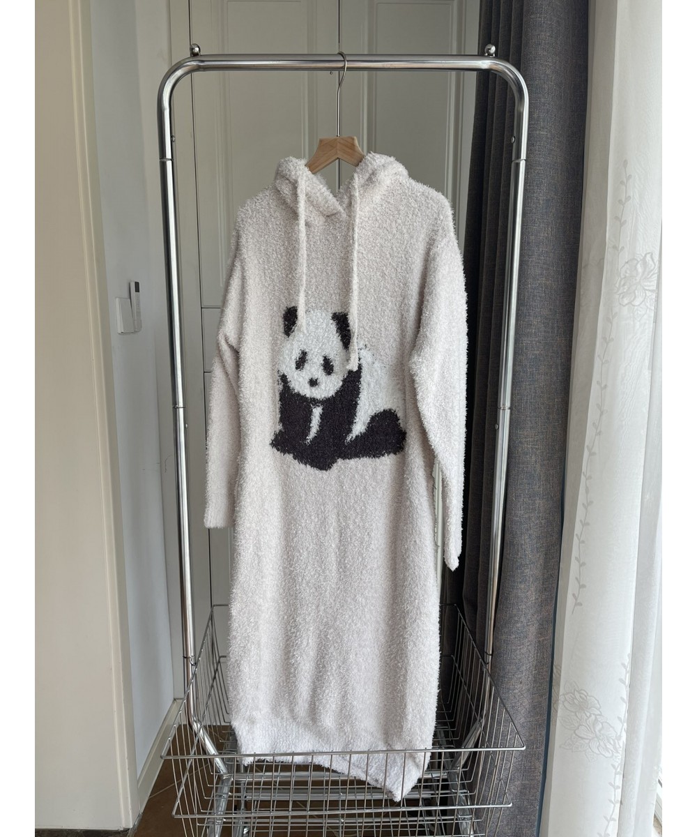 Homewear Room Wear Women Pajamas Set Dress Home Clothes Panda Sleepwear $78.50 - Sleepwears