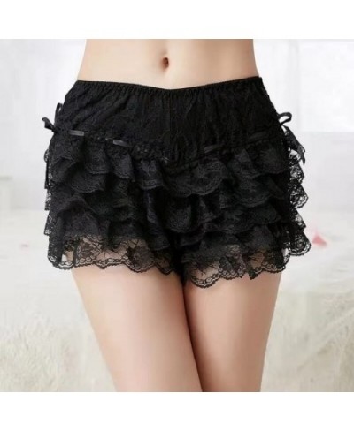 Women Elastic Waist Lace Safety Short Pants Lolita Casual Bow Safety Shorts Bottoming Culottes Basic Panties Scanties Underwe...