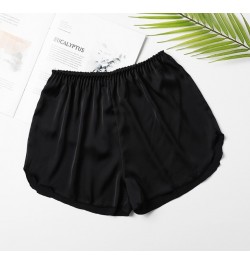 Summer Satin Pajama Shorts Women Korean Style Elastic Waist Shorts Female Sexy Fashion Home Clothes Solid Cool Sleepwear $13....