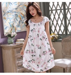 Nightgowns Women Summer 5XL Kawaii Print Large Size Students Elegant Trendy Sleepwear Femme Chic Sleeveless Knee-Length Popul...