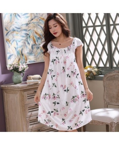 Nightgowns Women Summer 5XL Kawaii Print Large Size Students Elegant Trendy Sleepwear Femme Chic Sleeveless Knee-Length Popul...