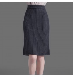 60-72CM High Waist Skirts Women Autumn Winter Warm Knitted Pencil Skirt Solid color Ribbed Skirts women $34.53 - Skirts